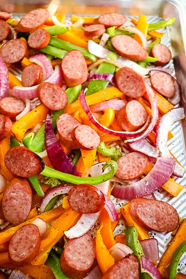 Baked Sausage and Peppers