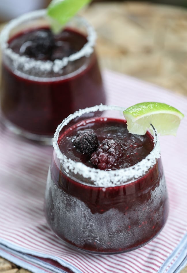 Frozen Blackberry Margaritas