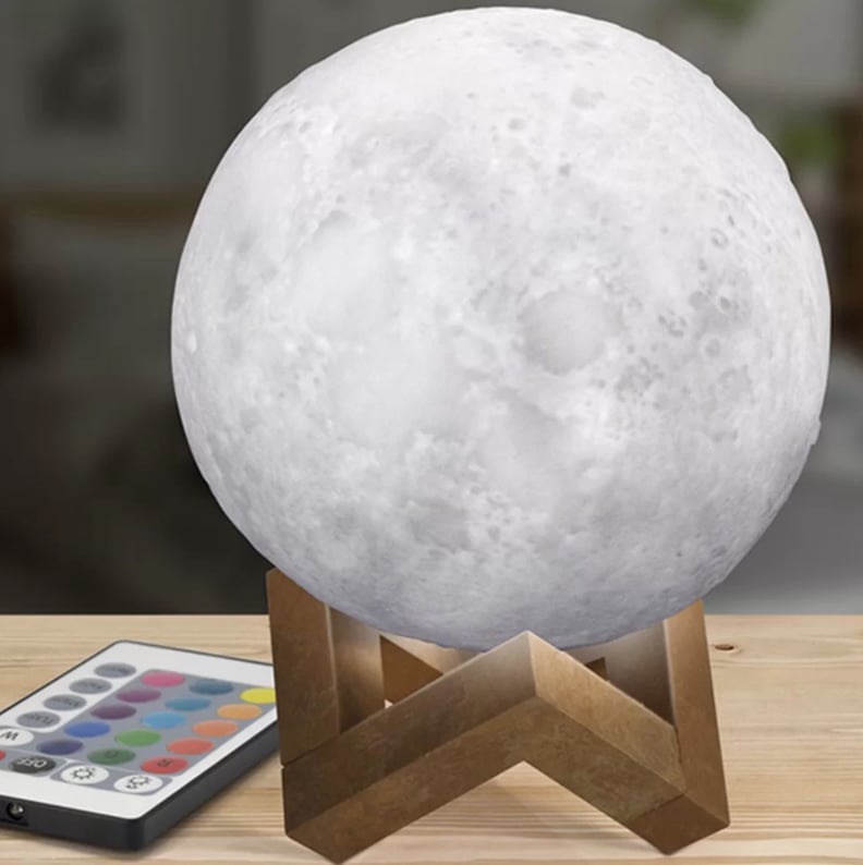 Walnut 3D Moon Light 4" Table Lamp