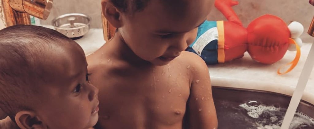 Chrissy Teigen Posts Photo of Luna and Miles Taking a Bath Together — and Her Caption Is Spot On