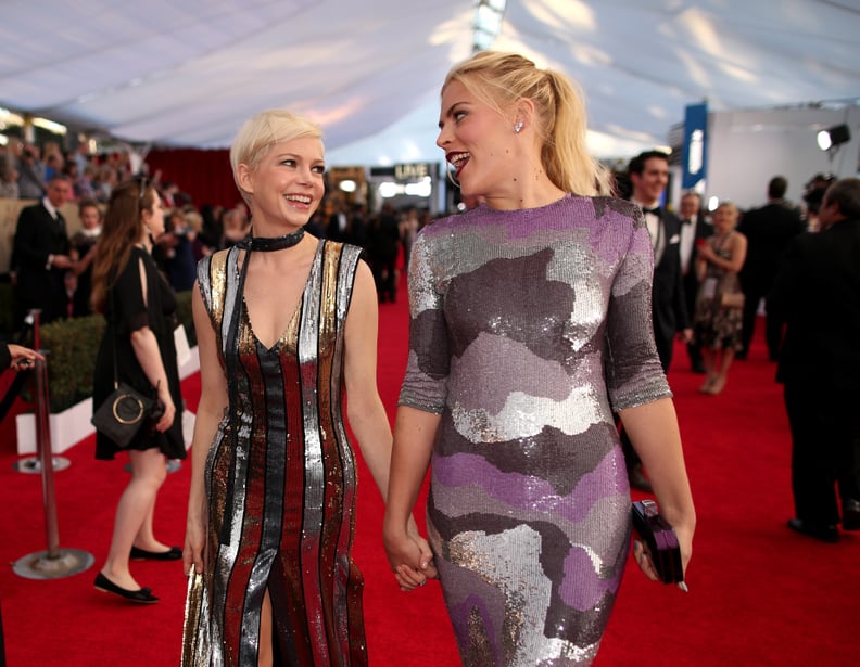 LOS ANGELES, CA - JANUARY 29:  Actors Michelle Williams (L) and Busy Philipps attend The 23rd Annual Screen Actors Guild Awards at The Shrine Auditorium on January 29, 2017 in Los Angeles, California. 26592_012  (Photo by Christopher Polk/Getty Images for