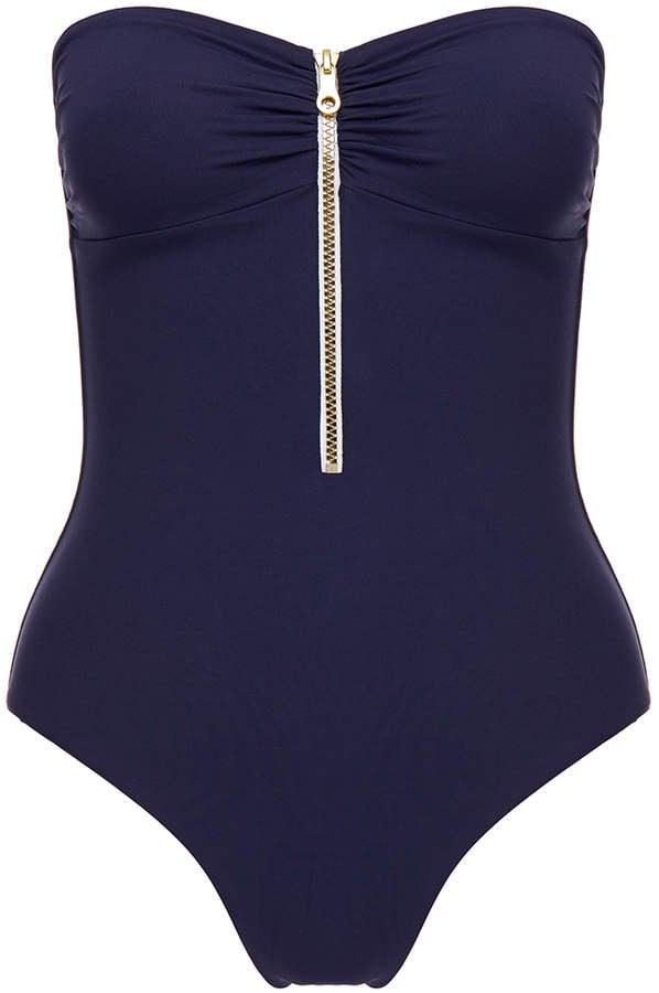 Melissa Odabash Bondi Navy Zip One Piece