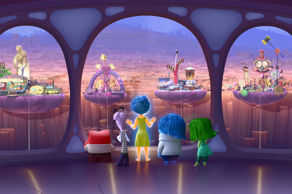 The movie centers on five emotions, but filmmakers originally thought of many more characters. 
They considered pride, schadenfreude (joy at someone else's pain), love, hope, and surprise, who would yell "BAH!" anytime someone spoke.
The personalities of the five emotions were inspired by Snow White's seven dwarfs. 
Riley has five islands of her personality — family, goofball, friendship, hockey, and honesty (seen in this picture).