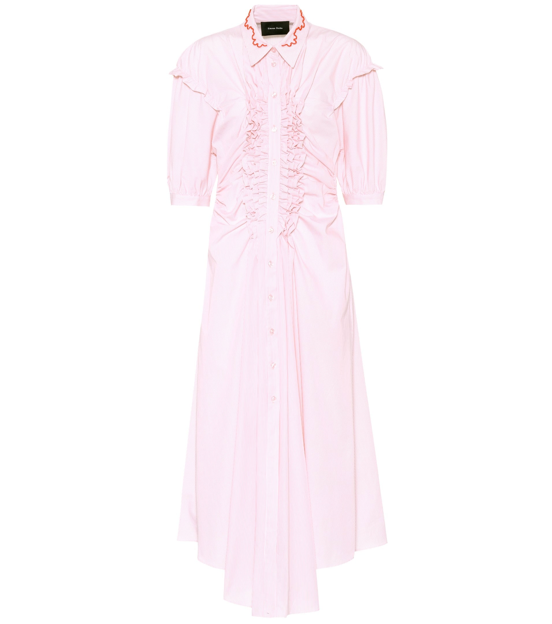 simone stripe pleated mesh dress