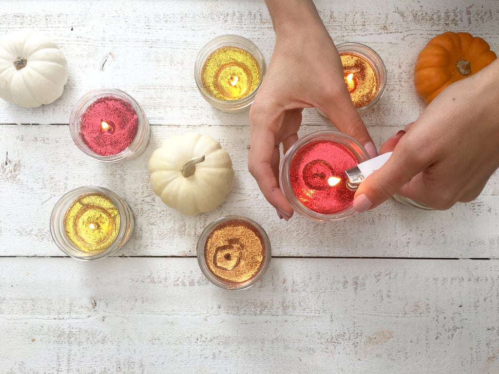 DIY Soy Fall Glitter Candles POPSUGAR Smart Living