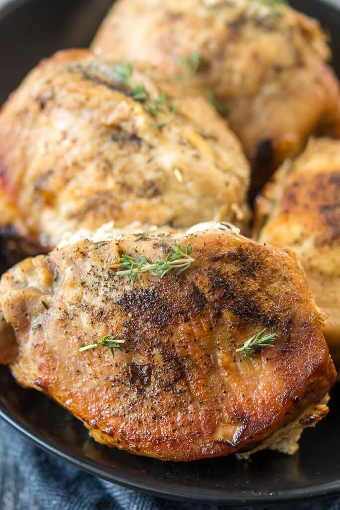 Slow-Cooker Apple-Stuffed Pork Chops