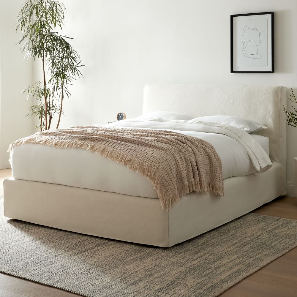 A Practical Bed: West Elm Haven Slipcover Bed