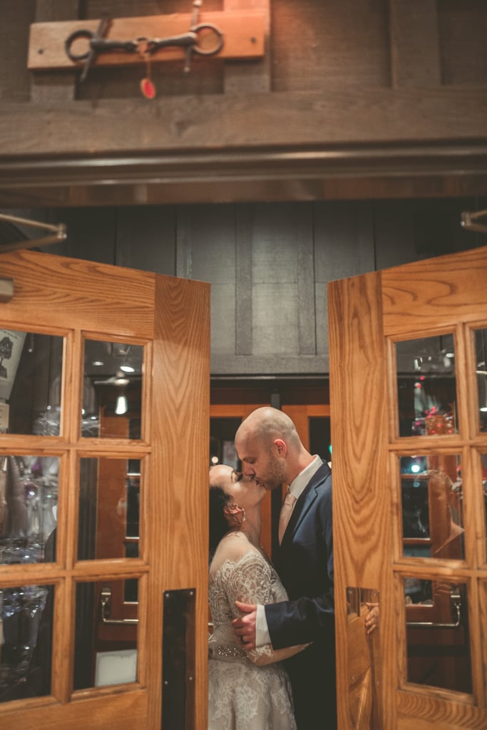 Couple's Engagement and Wedding Photos at Cracker Barrel