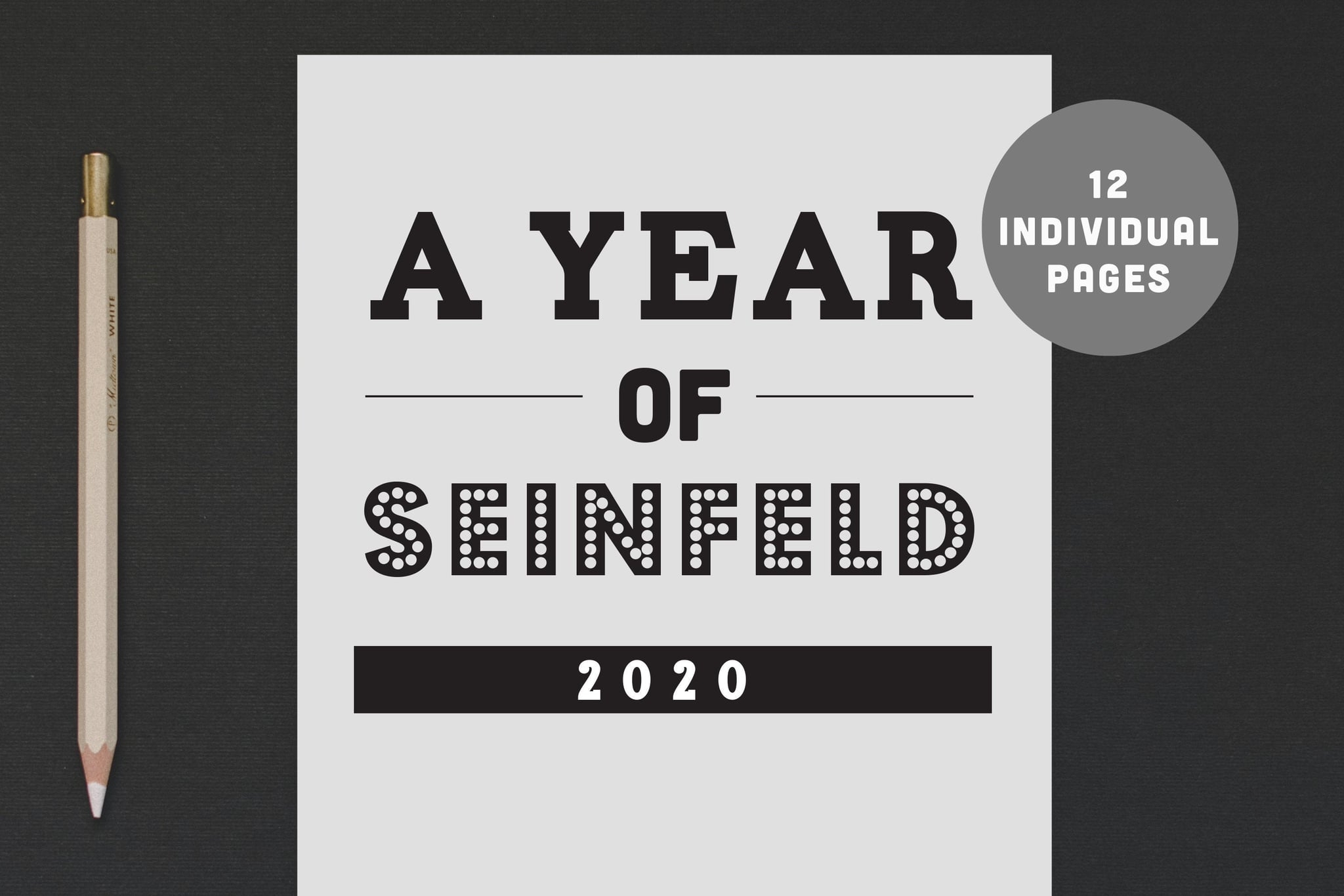2020 Seinfeld Quotes Typography Calendar These Seinfeld Stocking