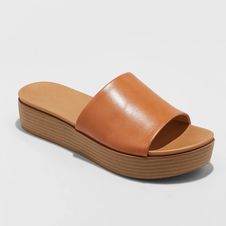 Kenna Wood Flatform Slide Sandals