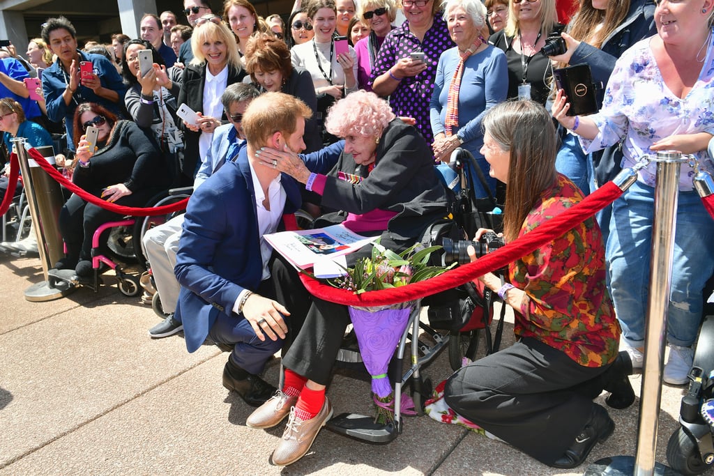 Meghan Markle and Prince Harry Elderly Women Pictures