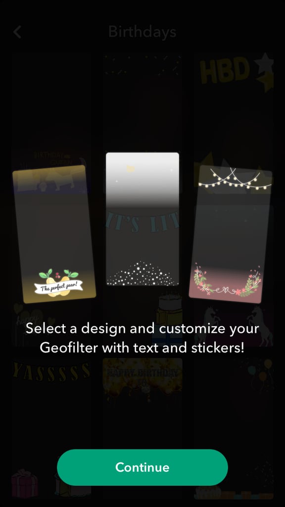 You'll get another walkthrough this time of how you can customize your geofilter.