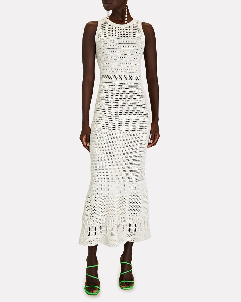 Proenza Schouler Silk-Cotton Pointelle Midi Dress