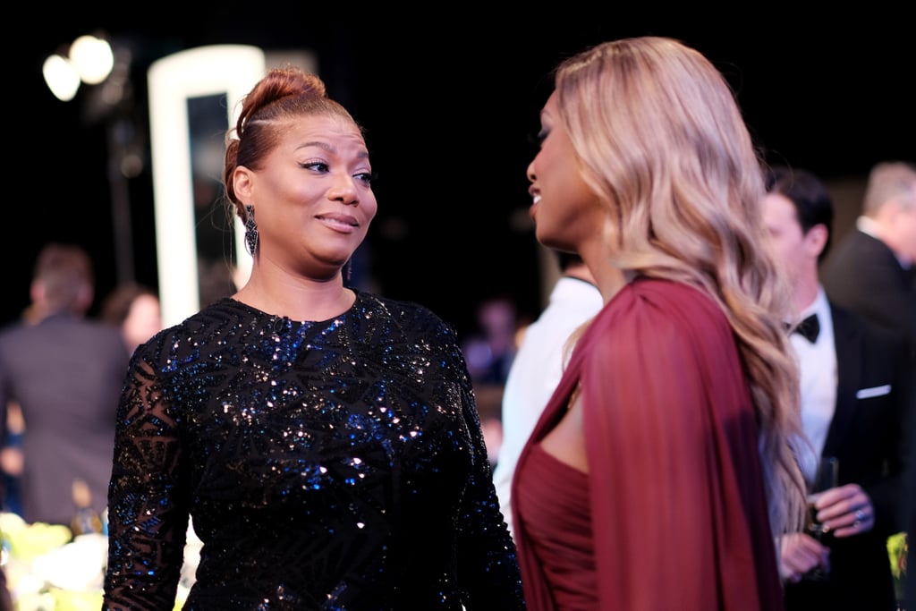 Pictured: Queen Latifah and Laverne Cox