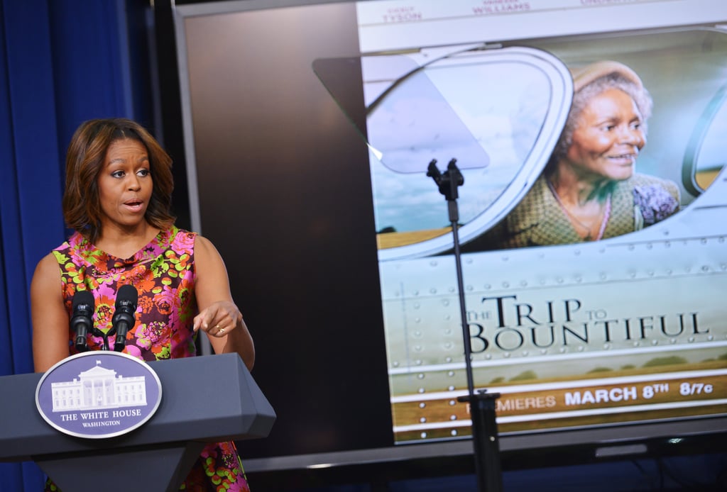 Michelle Obama spoke during a White House screening of The Trip to Bountiful.