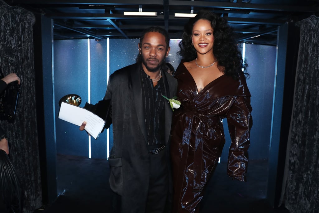 Rihanna's Latex Coat at the Grammys 2018