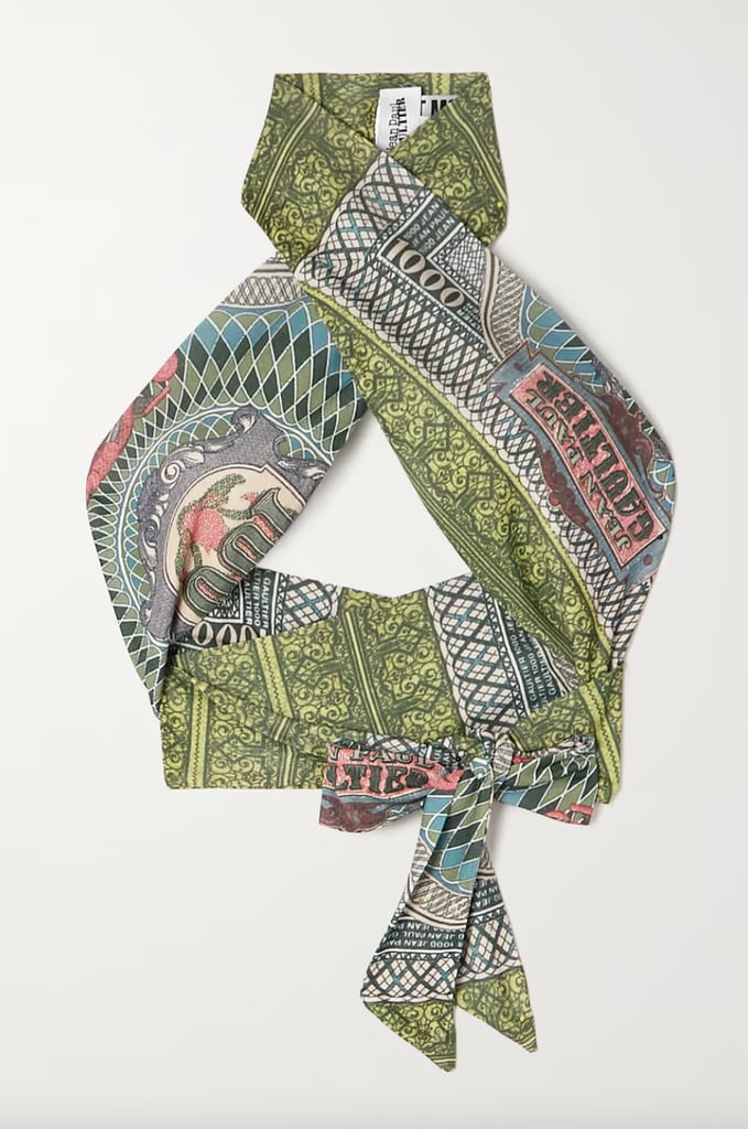 Jean Paul Gaultier Printed Halterneck Wrap Top