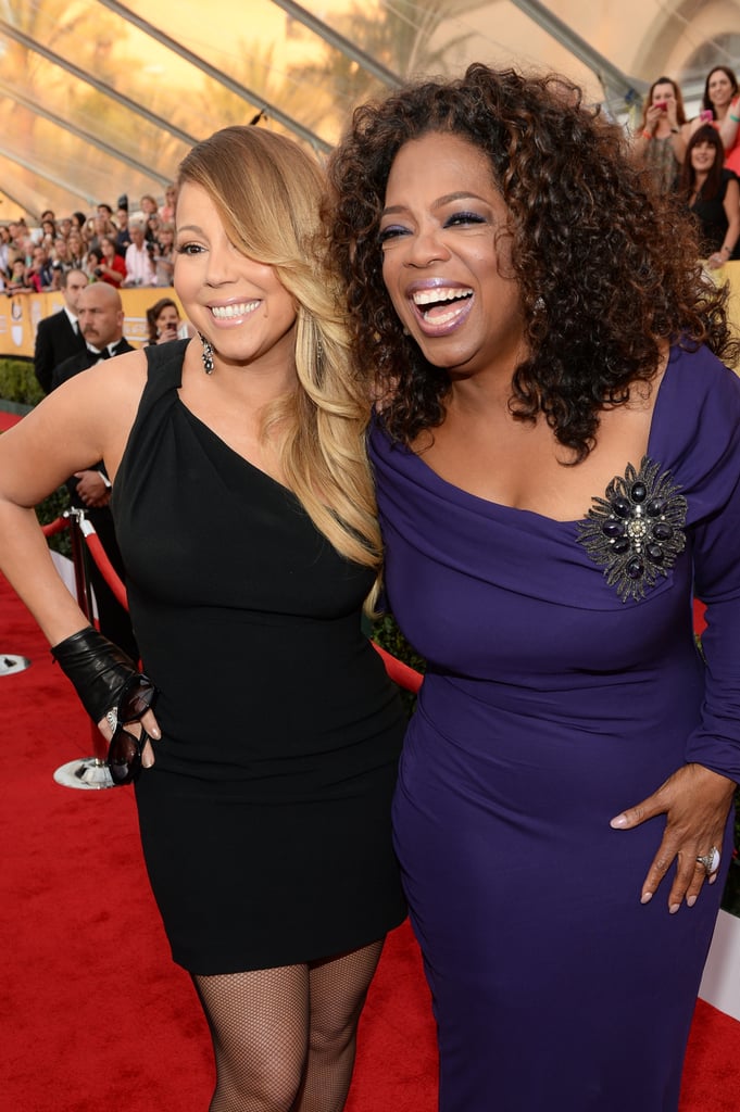 Oprah Winfrey and Mariah Carey showed their excitement.