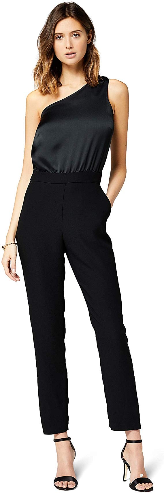 Truth & Fable Evening One-Shoulder Jumpsuit