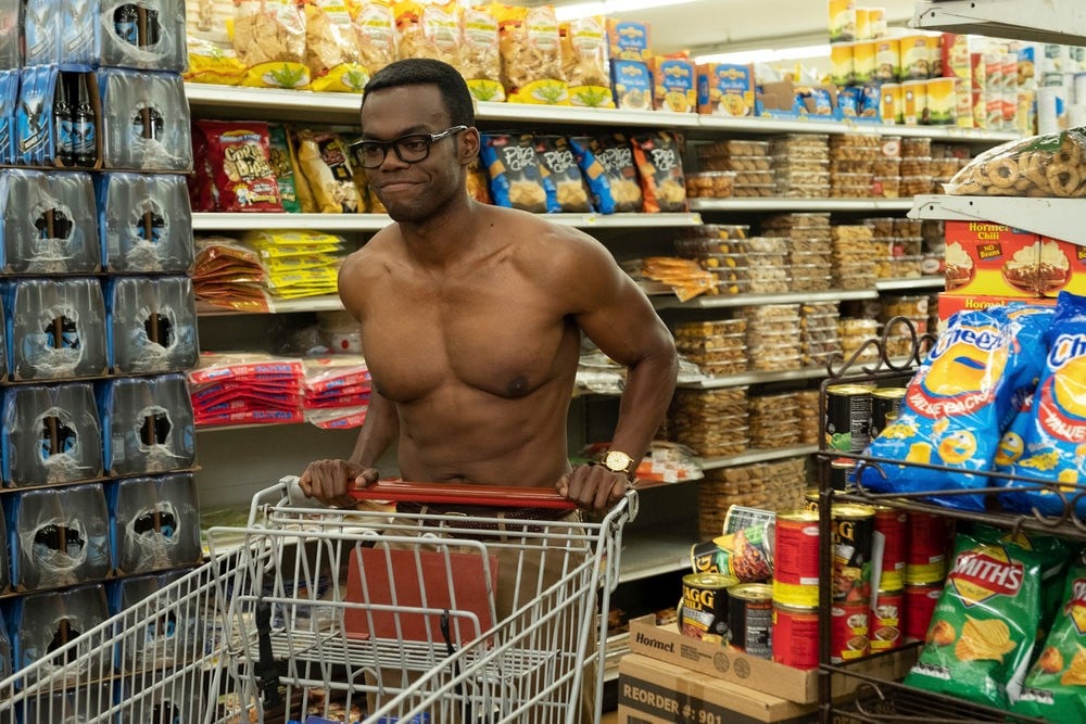 Reactions to Shirtless Chidi Adagonye on The Good Place