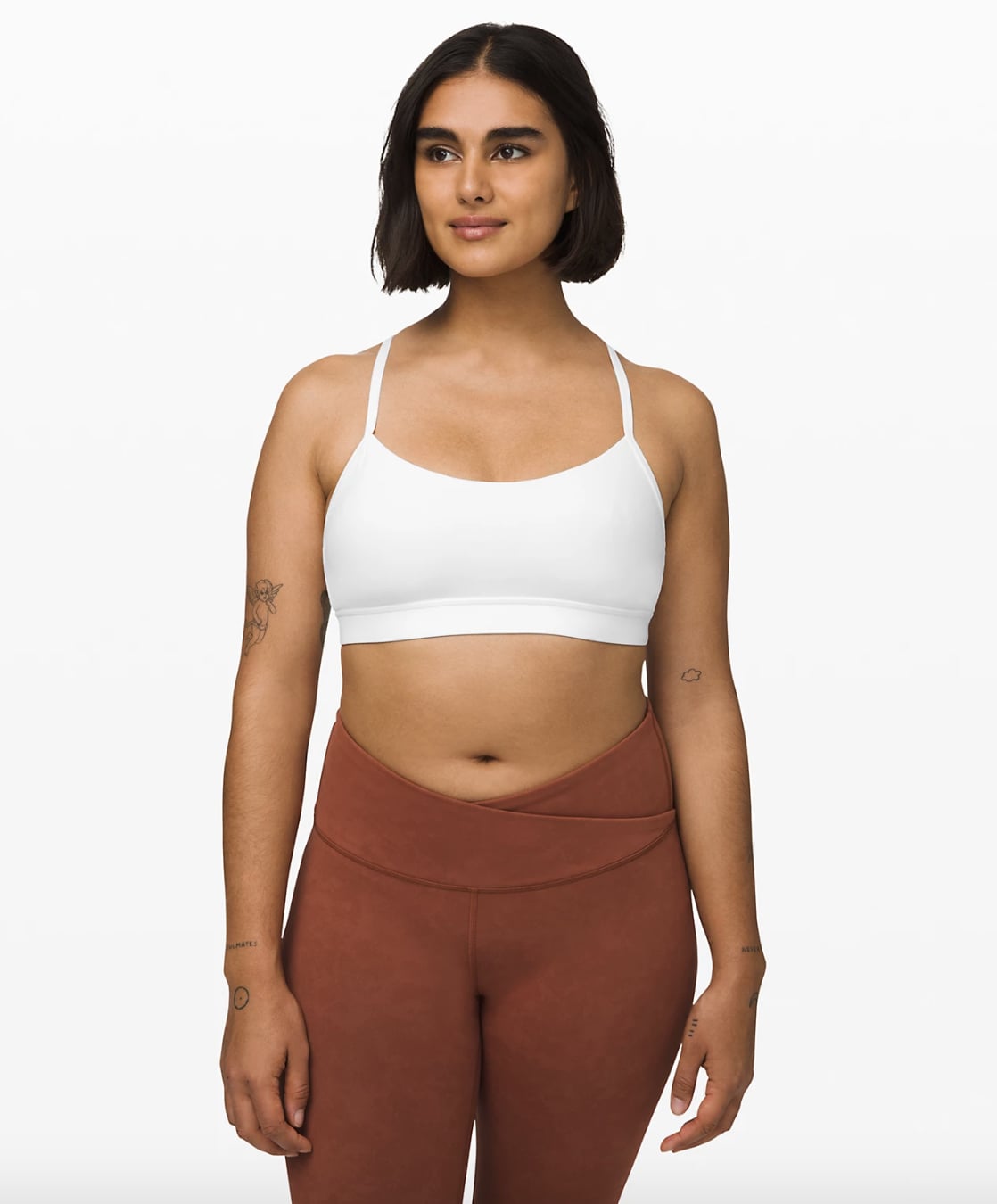 Lululemon Flow Y Bra Nulu *light Support, B/c Cup In Pink