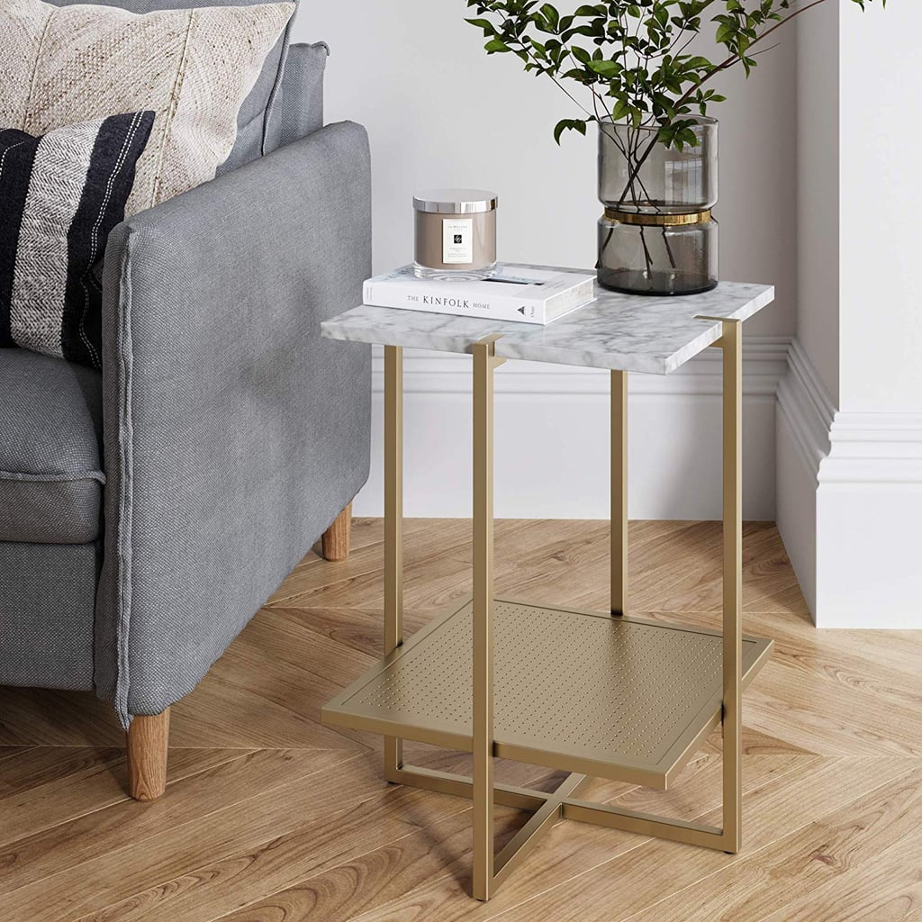 Nathan James Myles Modern Nightstand Marble Side Table