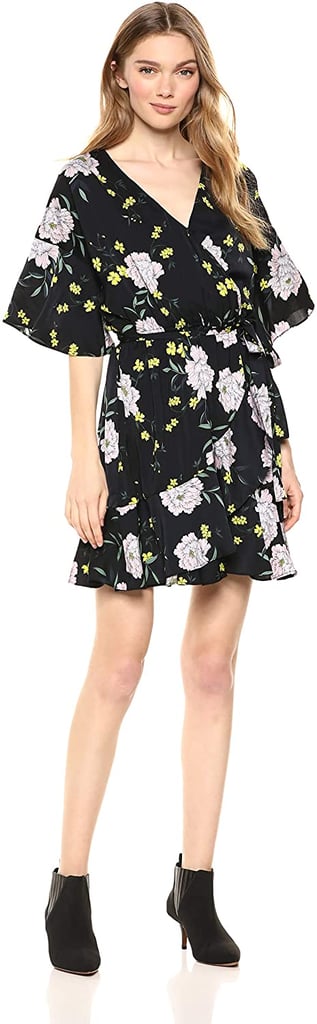 Cupcakes and Cashmere Locke Printed Crepon Wrap Dress