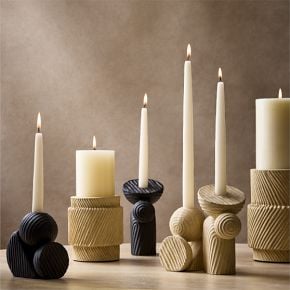 West Elm Asher Ceramic Candleholders