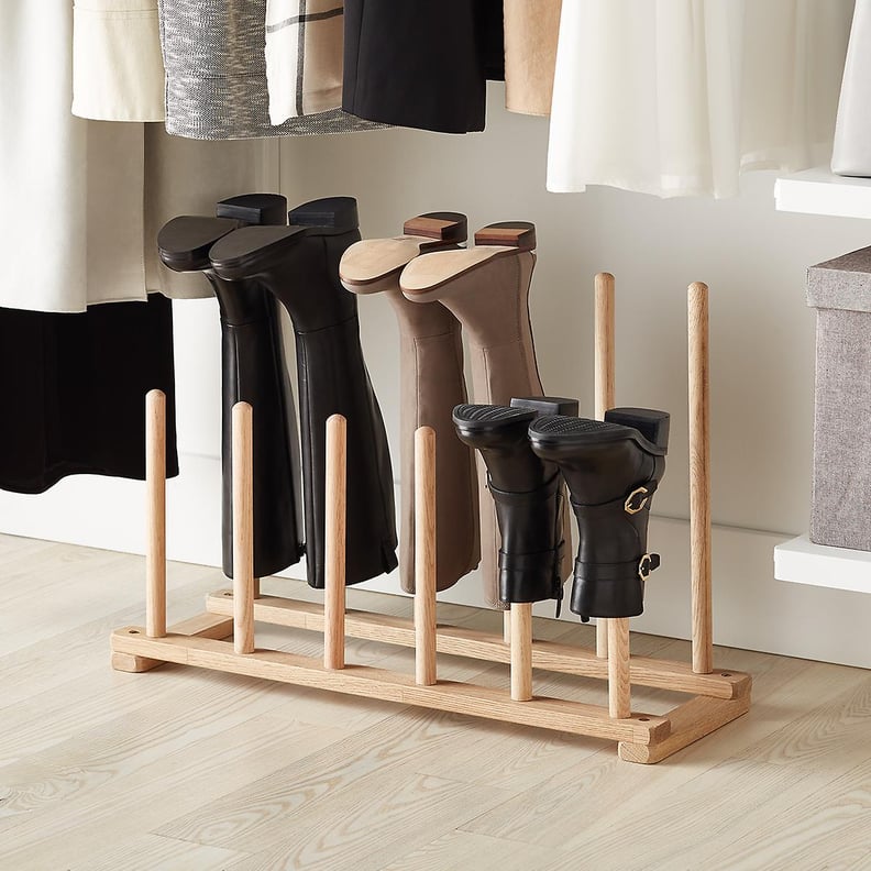 The Container Store 6-Pair Natural Boot Rack