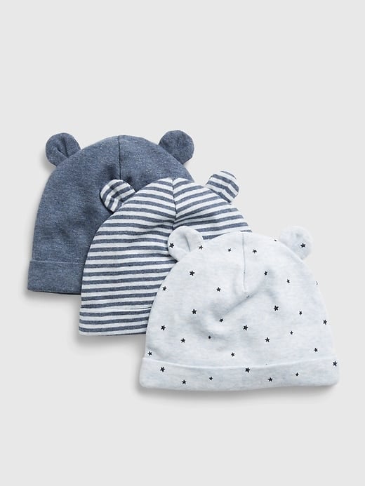 Gap Baby 100% Organic Cotton First Favorite Beanie 3-Pack