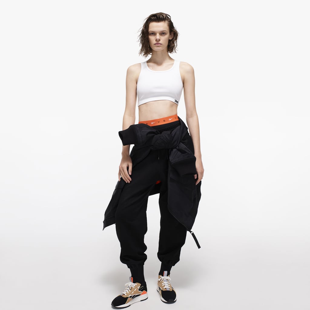 Reebok Victoria Beckham Rib Crop Top in White