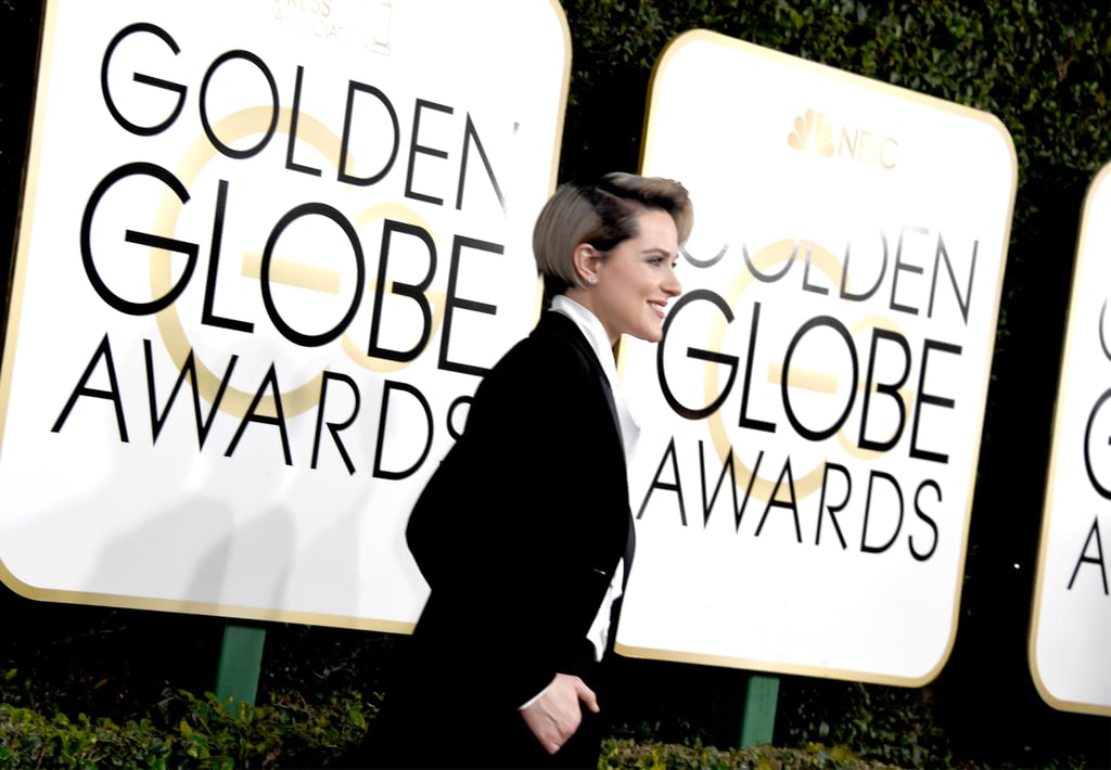 Evan Rachel Wood's Altuzarra Suit at Golden Globes 2017