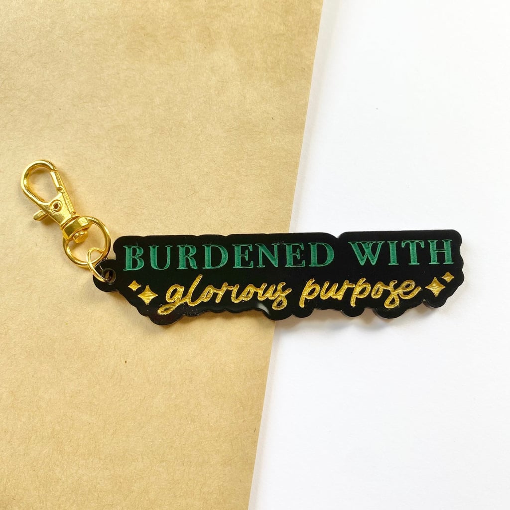 Loki "Burdened With Glorious Purpose" Keychain