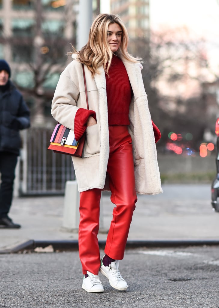 Red monochrome outfit best sale