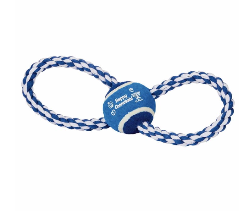 Hanukkah Rope Ball Dog Toy