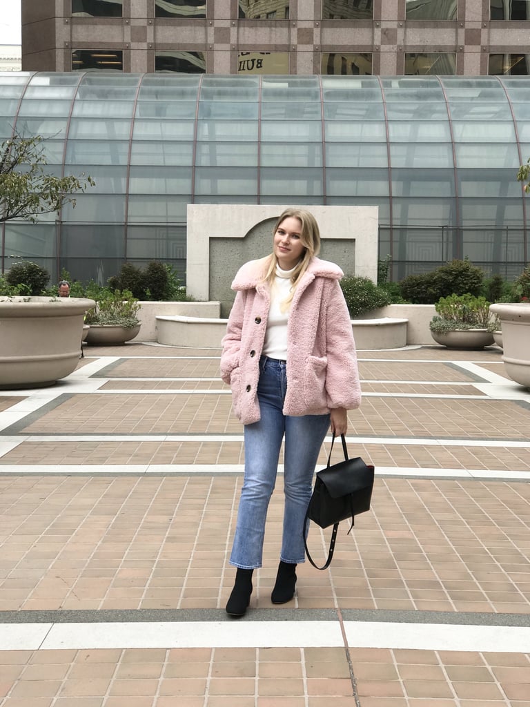 Pink Teddy Coat: Keep It Cozy With a Sweater and Jeans