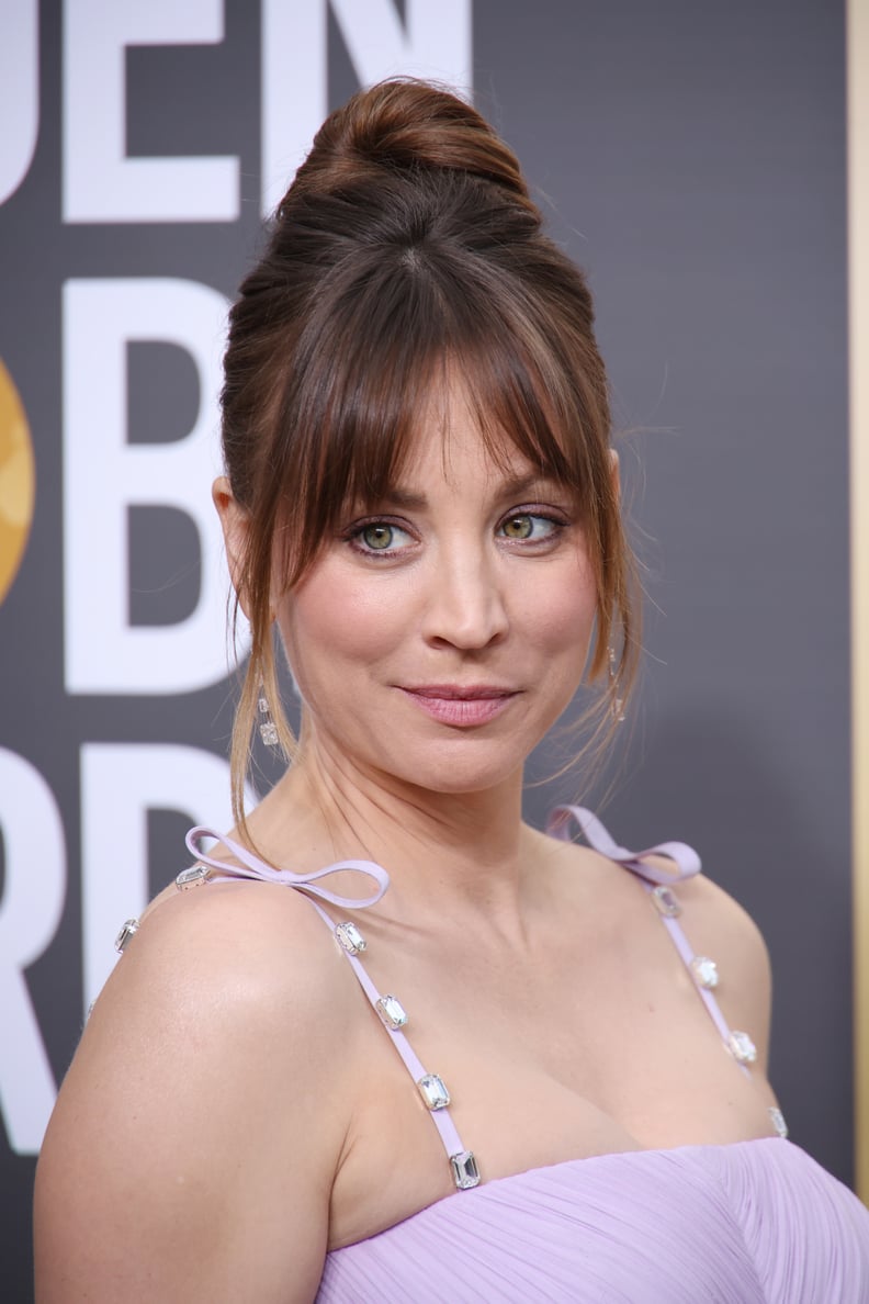 BEVERLY HILLS, CALIFORNIA - JANUARY 10: Kaley Cuoco attends the 80th Annual Golden Globe Awards at The Beverly Hilton on January 10, 2023 in Beverly Hills, California. (Photo by Daniele Venturelli/WireImage)