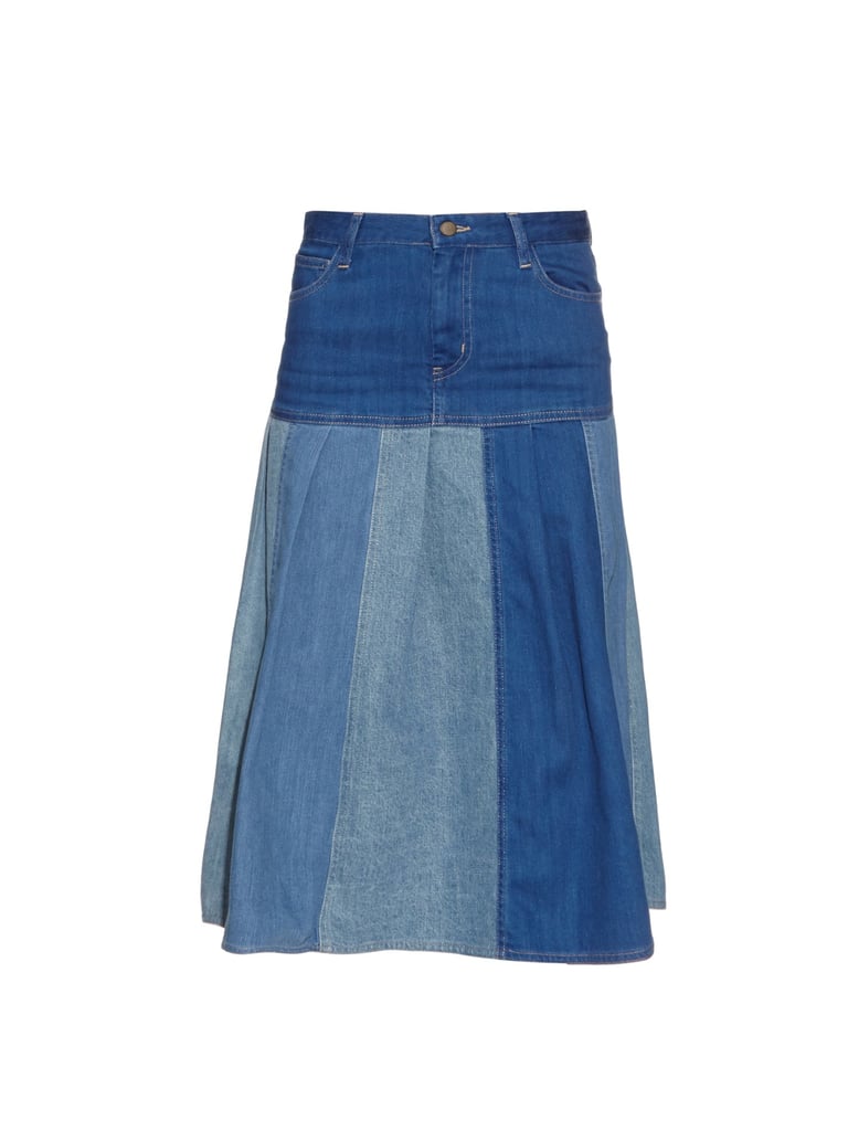 MiH Jeans The Gilles Panelled Denim Skirt ($345) | Patchwork Jeans ...