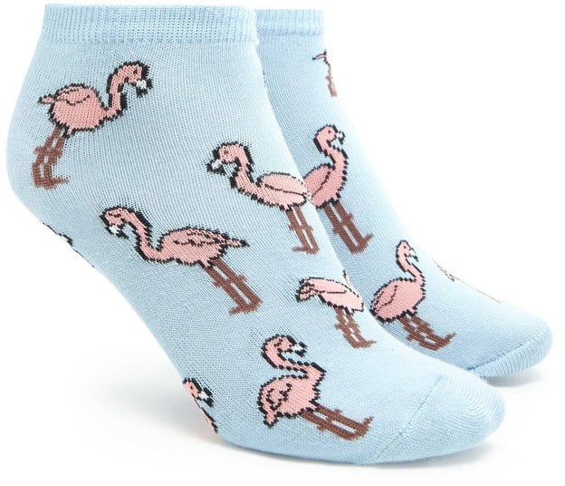 Forever 21 Flamingo Print Ankle Socks
