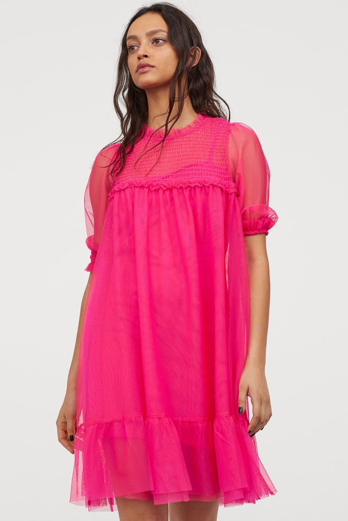 Smocked Mesh Dress | Best H&M Clothes For Women Under $20 | POPSUGAR ...