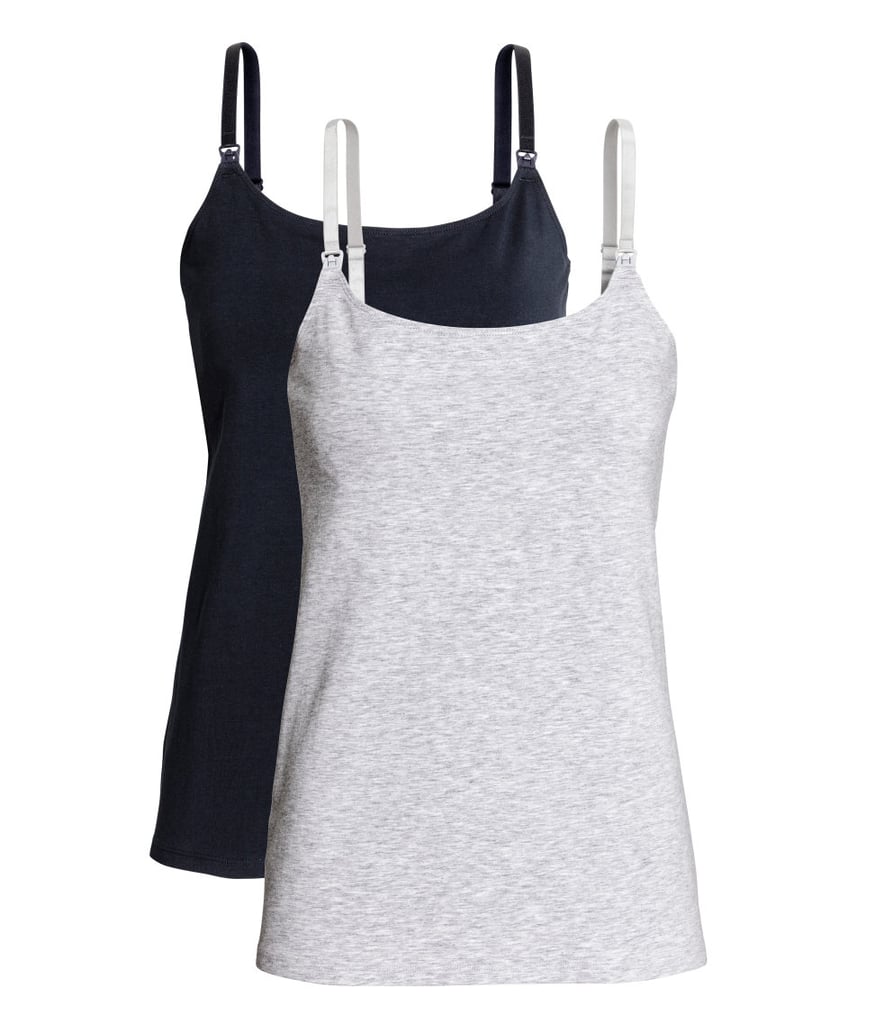 H&M MAMA 2-pack Clip-Strap Nursing Tank Tops ($25)