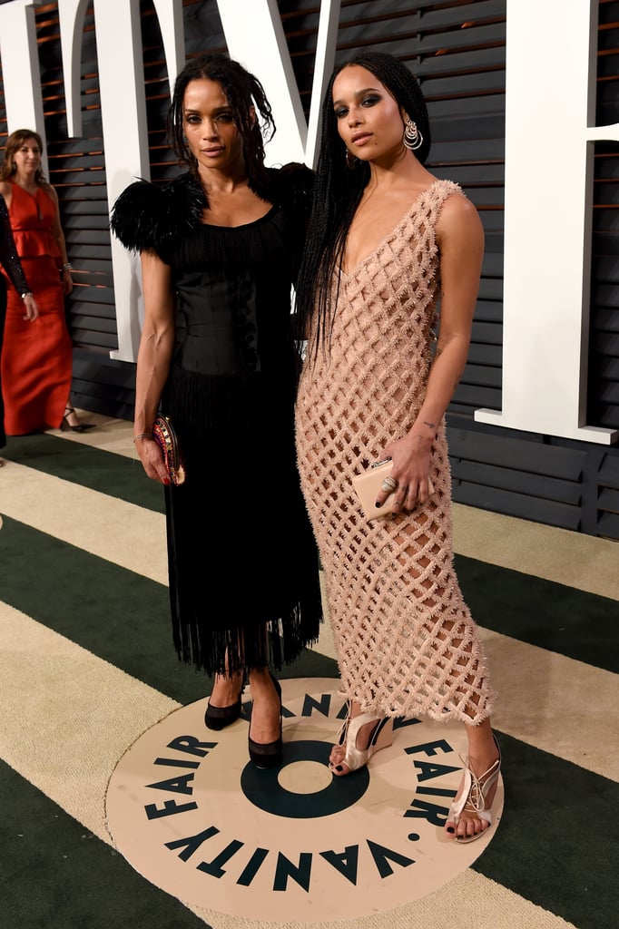 Zoe Kravitz and her lookalike mom, Lisa Bonet, stunned on the red carpet at the Vanity Fair Oscars afterparty.