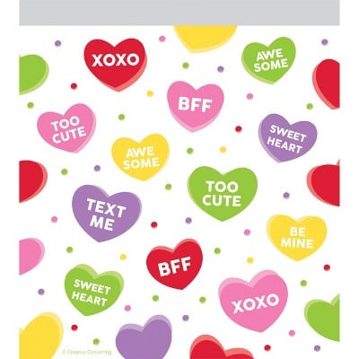 10ct Candy Hearts Favor Bag