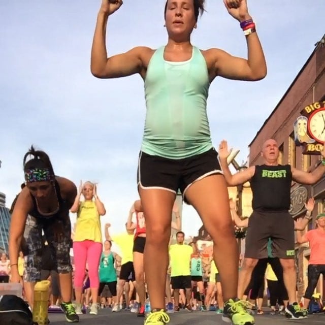 "Just finished an hour and a half workout with FIVE of the top Beachbody trainers!!"