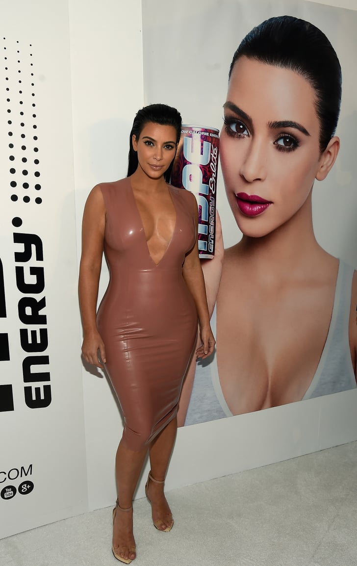Kim Wore a Skintight Latex Dress to Promote Hype Energy Drinks | Kim  Kardashian's Second Child Has Arrived! | POPSUGAR Fashion Photo 43