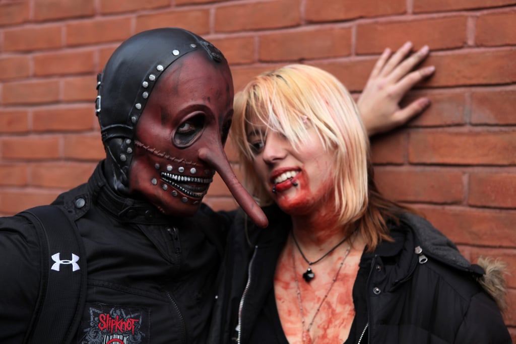 Masked Evil-doer and Victim