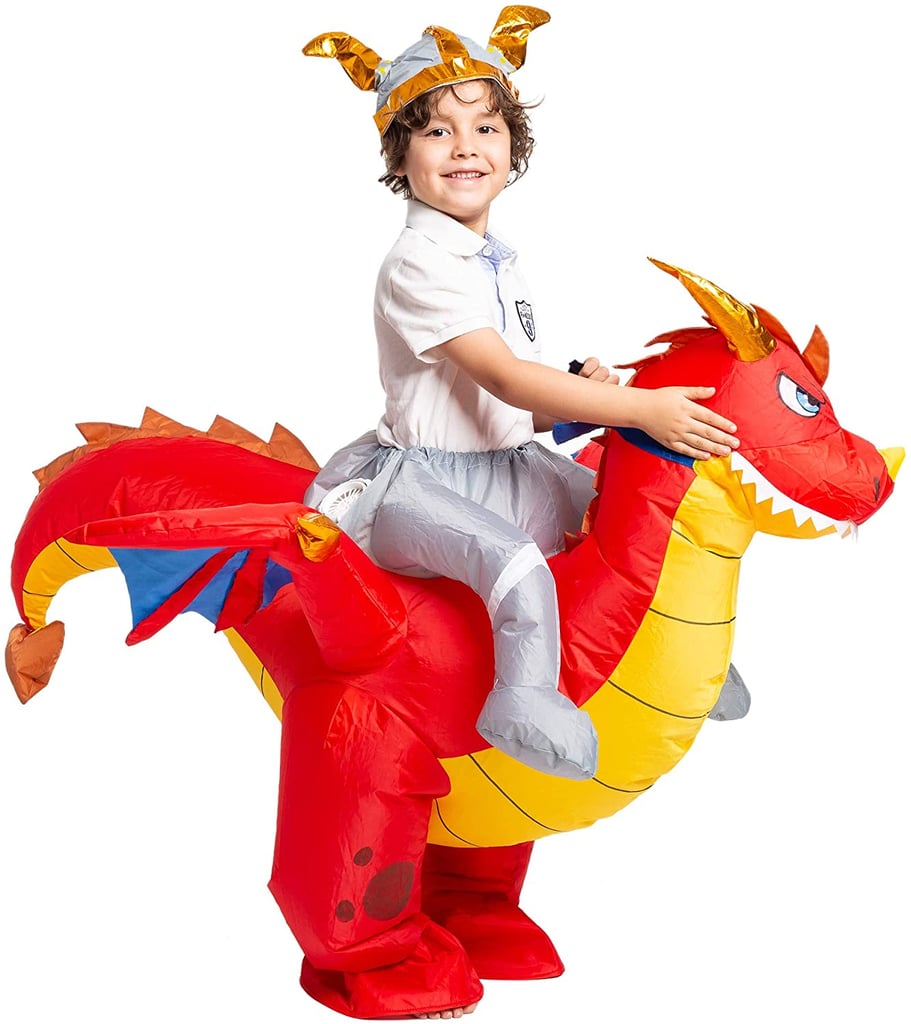 Spooktacular Creations Inflatable Dragon Riding a Fire Halloween Costume