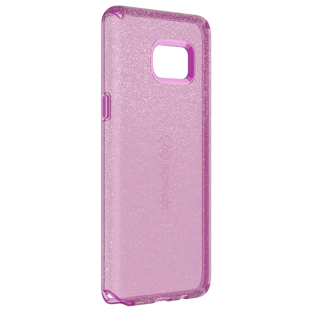 CandyShell Clear with Glitter Case — Beaming Orchid/Gold Glitter ($45, preorder)