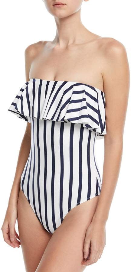 Strapless outlet ruffle swimsuit
