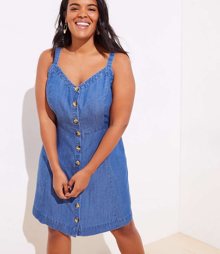 Chambray button best sale down dress